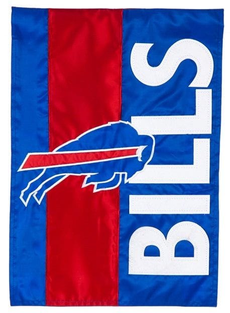 Buffalo Bills Garden Flag 2 Sided Embellished Logo
