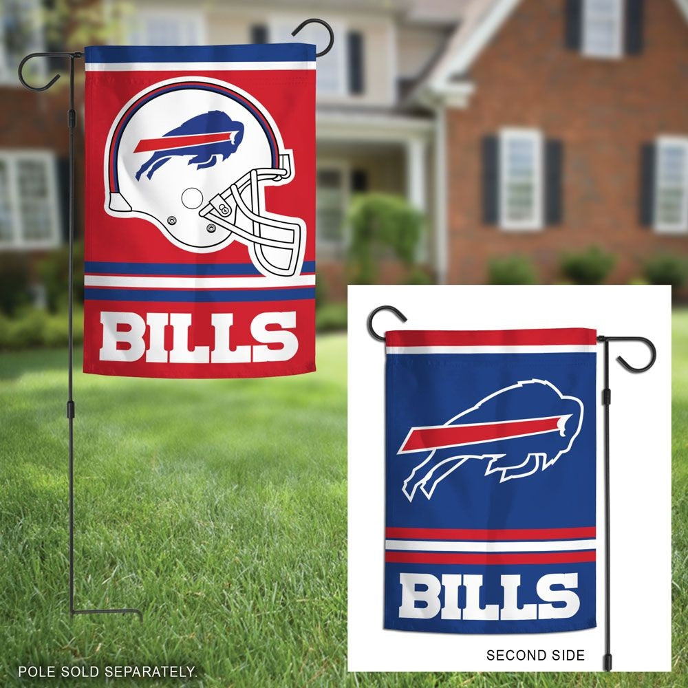 Buffalo Bills Garden Flag 2 Sided Logo Helmet