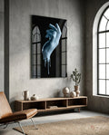 Melting Ice Blue Hand Sculpture Glass Wall Art