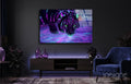 Neon Purple Cosmic Tiger Glass Wall Art