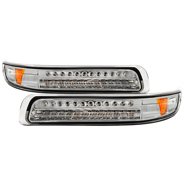 SPYDER Xtune Chevy Silverado 99-02 LED Amber Bumper Lights Chrome CBL-CS99-LED-E 5014573