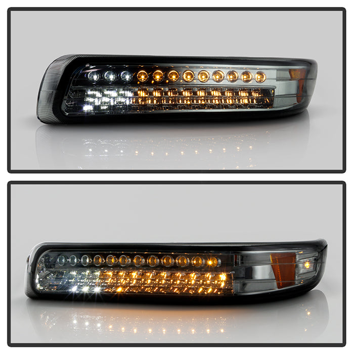 SPYDER Xtune Chevy Silverado 99-02 LED Amber Bumper Lights Smoke CBL-CS99-LED-SM 5014580