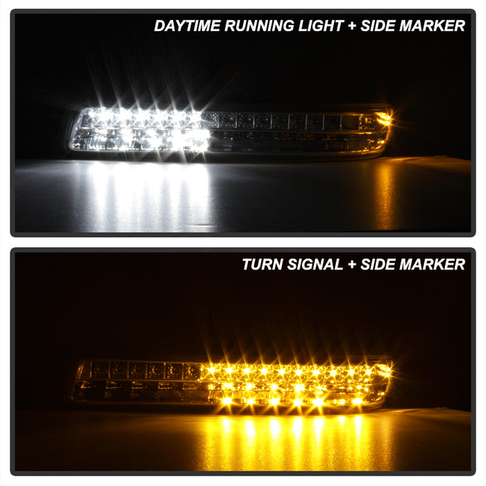 SPYDER xTune 99-06 GMC Sierra (Excl Denali) Full LED Bumper Lights - Chrome (CBL-GSI99-LED-C) 9029318
