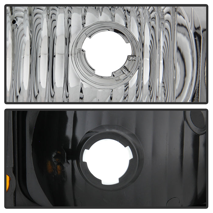 SPYDER Xtune Chevy Silverado 03-06 Bumper Lights Amber Reflector Chrome CBL-JH-CSIL03-AM-E 5079299