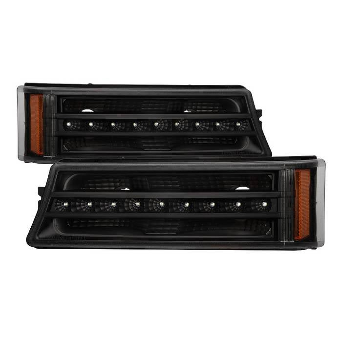 SPYDER Xtune Chevy 02-06 Chevy Silverado (Excl Body Cladding) LED Bumper Lights Black CBL-JH-CSIL03-LED-BK 9027987