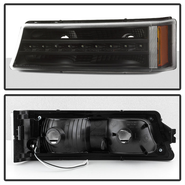 SPYDER Xtune Chevy 02-06 Chevy Silverado (Excl Body Cladding) LED Bumper Lights Black CBL-JH-CSIL03-LED-BK 9027987