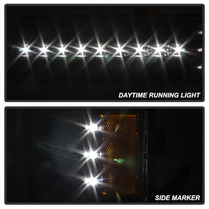 SPYDER Xtune Chevy 02-06 Chevy Silverado (Excl Body Cladding) LED Bumper Lights Black CBL-JH-CSIL03-LED-BK 9027987