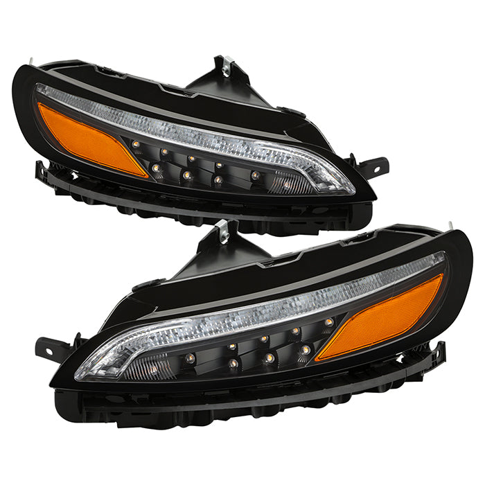 SPYDER xTune 14-17 Jeep Cherokee Parking Signal Lights - LED Daytime Running - Black - CBL-JH-JC14-LED-BK 9047145