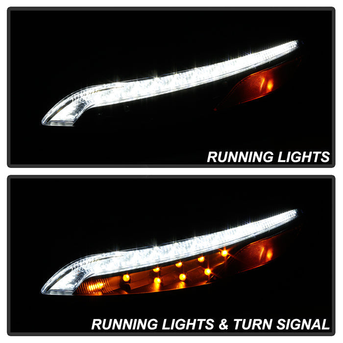 SPYDER xTune 14-17 Jeep Cherokee Parking Signal Lights - LED Daytime Running - Black - CBL-JH-JC14-LED-BK 9047145