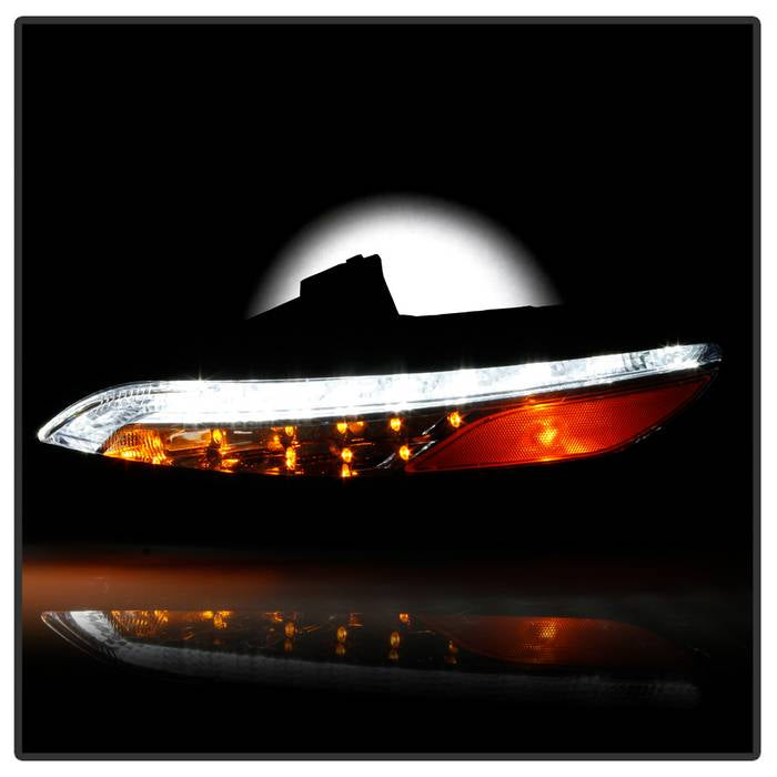 SPYDER xTune 14-17 Jeep Cherokee Parking Signal Lights - LED Daytime Running - Chrome - CBL-JH-JC14-LED-C 9047152
