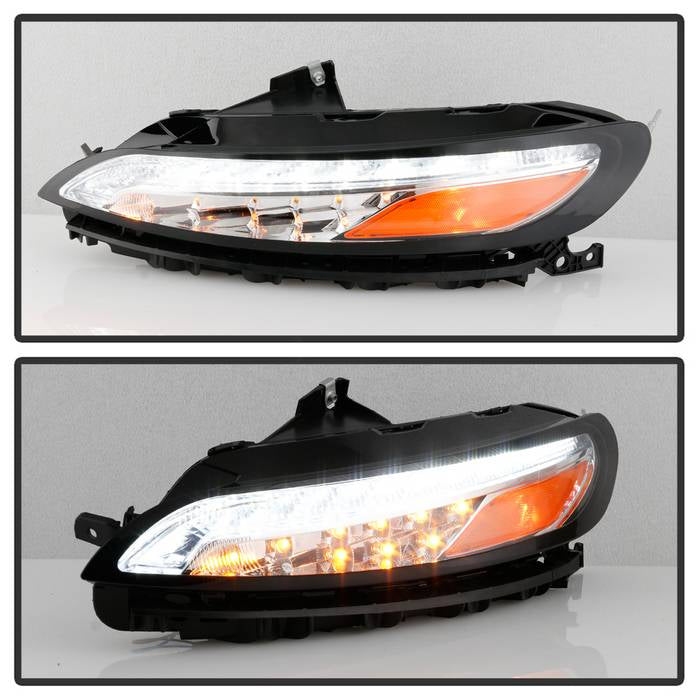 SPYDER xTune 14-17 Jeep Cherokee Parking Signal Lights - LED Daytime Running - Chrome - CBL-JH-JC14-LED-C 9047152
