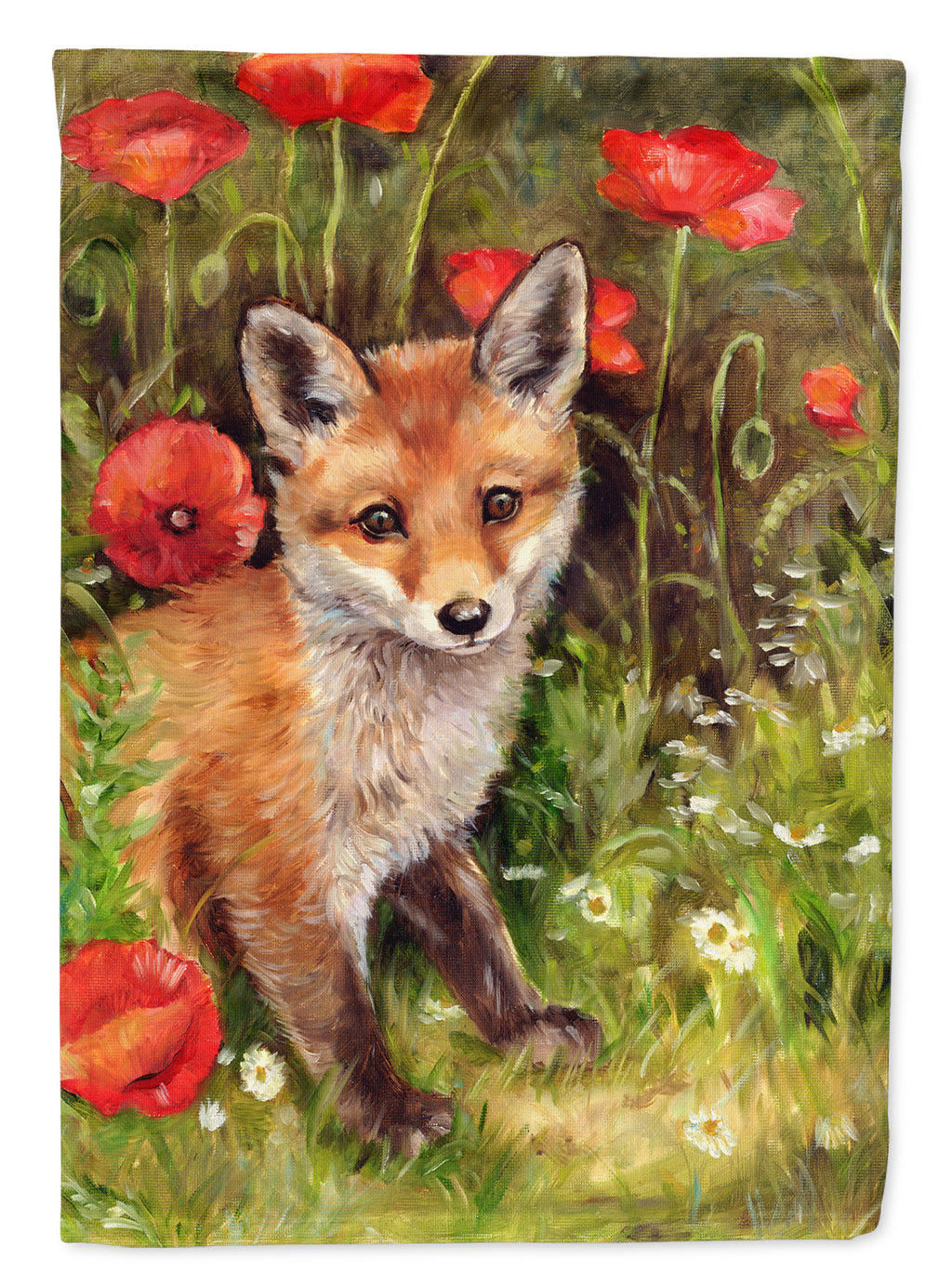 Fox Cub by Debbie Cook Garden Flag Mailbox Decorative Yard Banner Outside Patio Artwork for Flower Beds, Garden Size, Multicolor