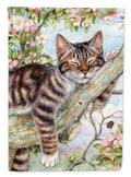 Sleepy Cat by Debbie Cook Garden Flag Mailbox Decorative Yard Banner Outside Patio Artwork for Flower Beds, Garden Size, Multicolor