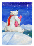 Polar Bear with Hot Water Bottle Garden Flag Mailbox Decorative Yard Banner Outside Patio Artwork for Flower Beds, Garden Size, Multicolor