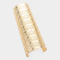 Textured Metal Cutout Arm Cuff Bracelet