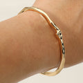 Sculptural Metal Organic Form Cuff Bracelet