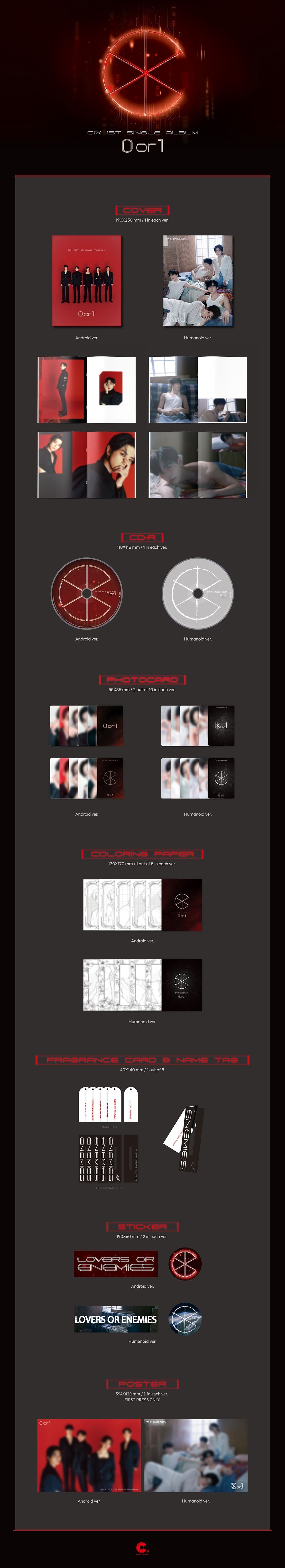 Cix 1st Single Album - 0 Or 1