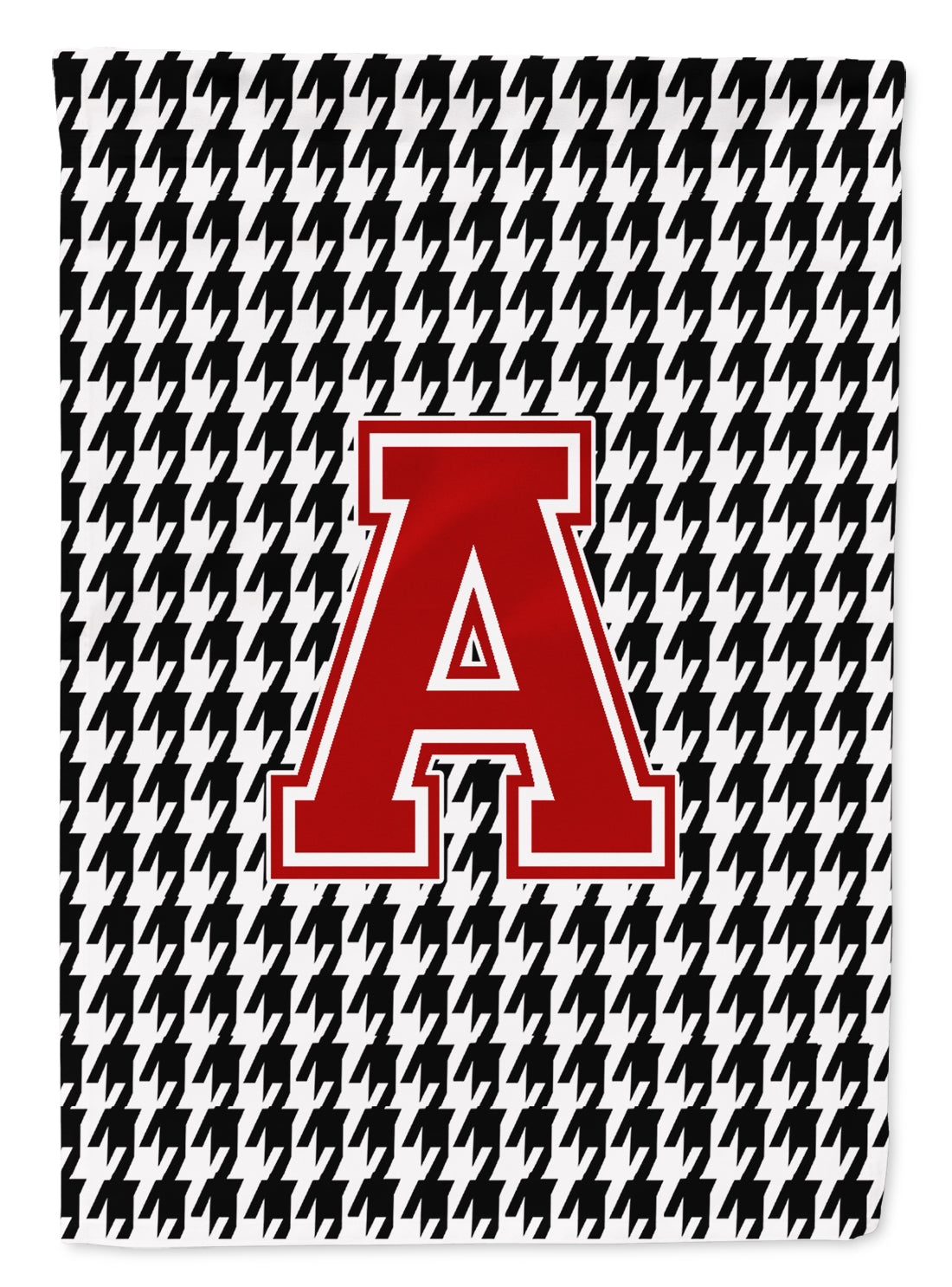 Letter A Monogram - Houndstooth Black Garden Flag Mailbox Decorative Yard Banner Outside Patio Artwork for Flower Beds, Garden Size, Multicolor