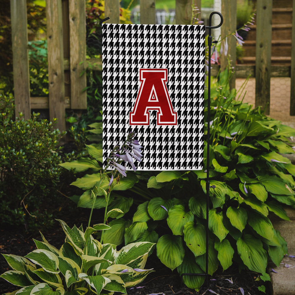 Letter A Monogram - Houndstooth Black Garden Flag Mailbox Decorative Yard Banner Outside Patio Artwork for Flower Beds, Garden Size, Multicolor