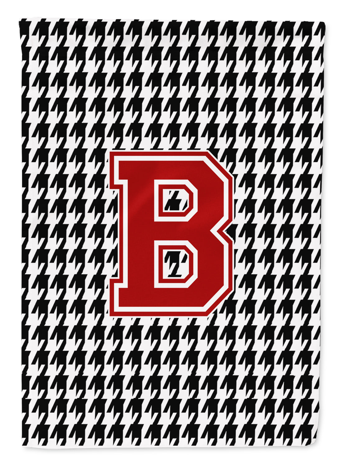 Letter B Monogram - Houndstooth Black Garden Flag Mailbox Decorative Yard Banner Outside Patio Artwork for Flower Beds, Garden Size, Multicolor