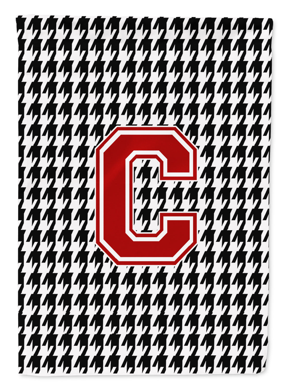 Letter C Monogram - Houndstooth Black Garden Flag Mailbox Decorative Yard Banner Outside Patio Artwork for Flower Beds, Garden Size, Multicolor