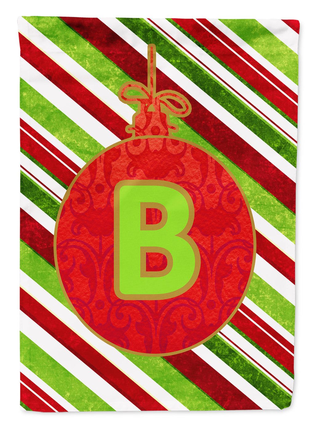 Christmas Oranment Holiday Initial Letter B Garden Flag Mailbox Decorative Yard Banner Outside Patio Artwork for Flower Beds, Garden Size, Multicolor