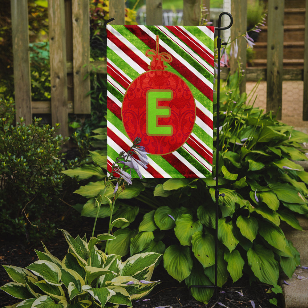 Christmas Oranment Holiday Initial Letter E Garden Flag Mailbox Decorative Yard Banner Outside Patio Artwork for Flower Beds, Garden Size, Multicolor