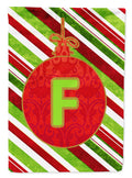 Christmas Oranment Holiday Initial Letter F Garden Flag Mailbox Decorative Yard Banner Outside Patio Artwork for Flower Beds, Garden Size, Multicolor