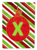 Christmas Oranment Holiday Initial Letter X Garden Flag Mailbox Decorative Yard Banner Outside Patio Artwork for Flower Beds, Garden Size, Multicolor