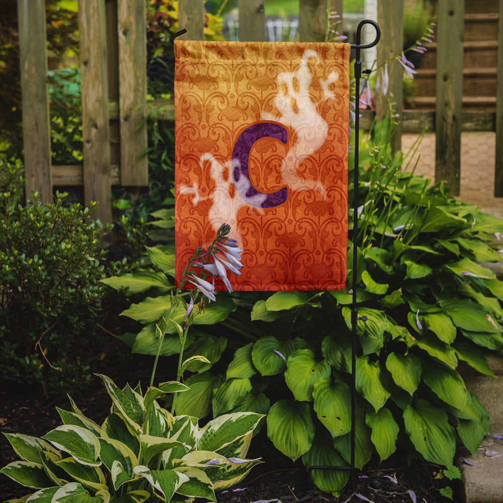 Halloween Ghost Letter C Garden Flag Mailbox Decorative Yard Banner Outside Patio Artwork for Flower Beds, Garden Size, Multicolor