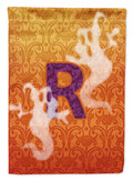 Halloween Ghost Letter R Garden Flag Mailbox Decorative Yard Banner Outside Patio Artwork for Flower Beds, Garden Size, Multicolor
