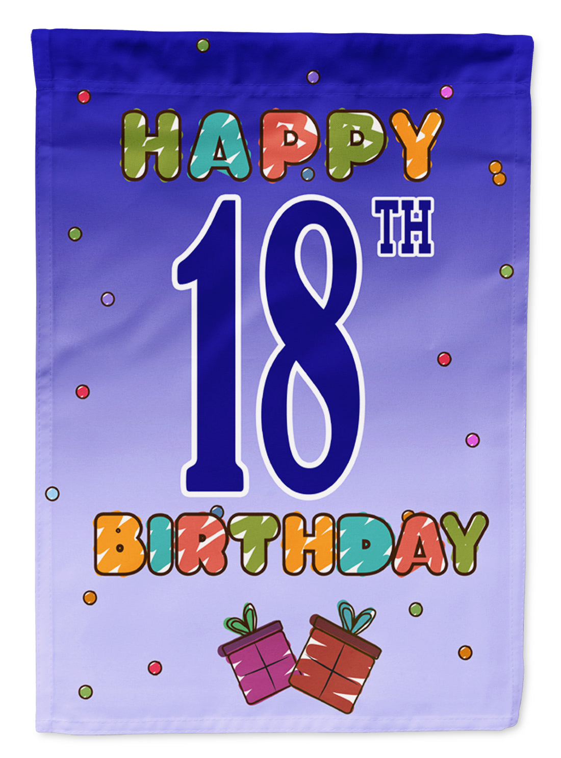 Happy 18th Birthday Garden Flag Mailbox Decorative Yard Banner Outside Patio Artwork for Flower Beds, Garden Size, Multicolor