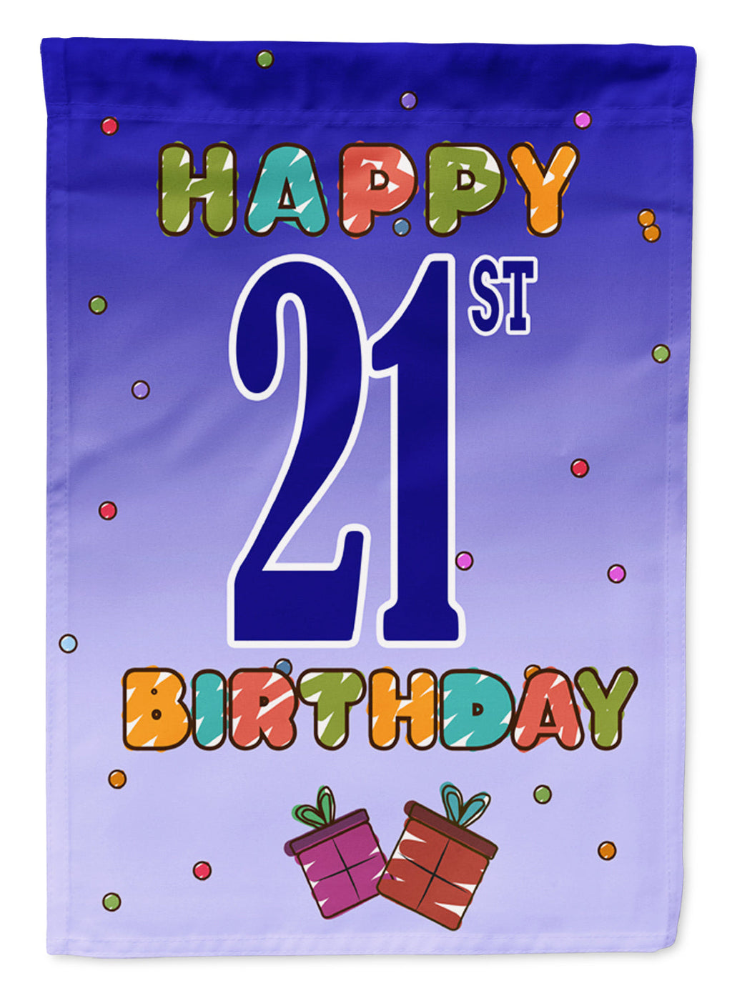 Happy 21st Birthday Garden Flag Mailbox Decorative Yard Banner Outside Patio Artwork for Flower Beds, Garden Size, Multicolor