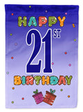 Happy 21st Birthday Garden Flag Mailbox Decorative Yard Banner Outside Patio Artwork for Flower Beds, Garden Size, Multicolor