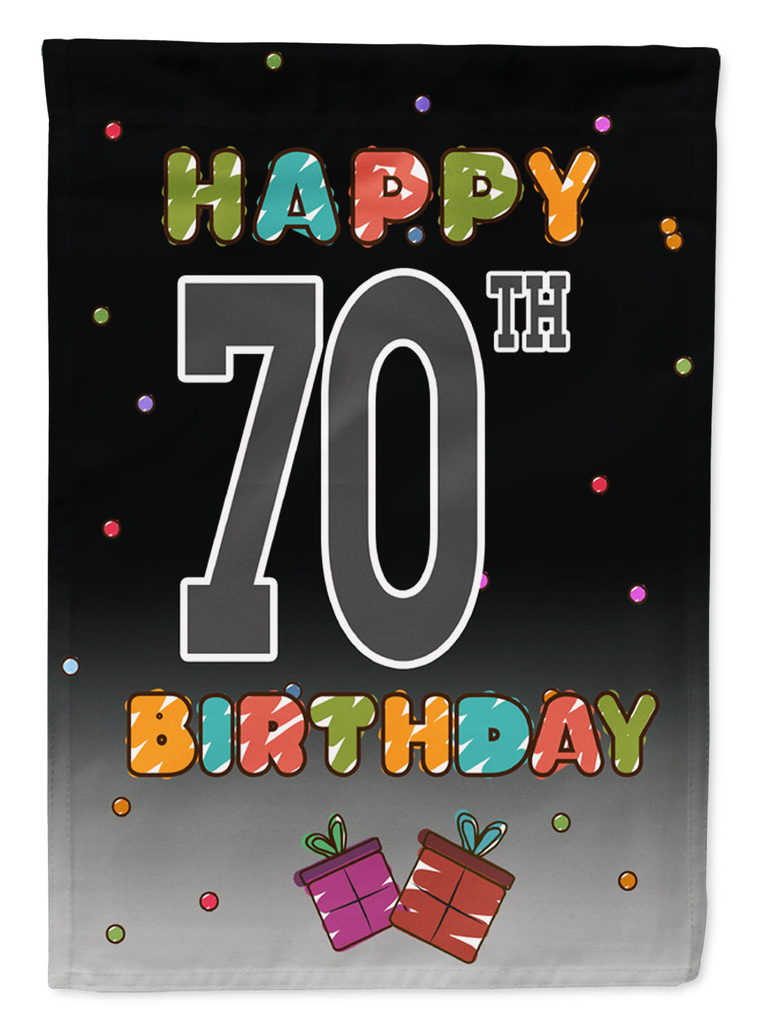 Happy 70th Birthday Garden Flag Mailbox Decorative Yard Banner Outside Patio Artwork for Flower Beds, Garden Size, Multicolor