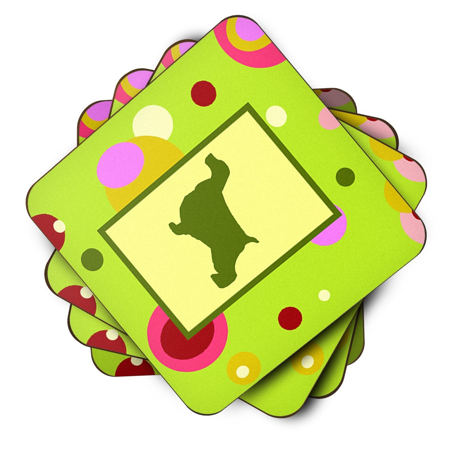 Foam Coasters Set of 4 Cup Coasters for Indoor Outdoor, Tabletop Protection, Anti Slip, Mouse pad Material