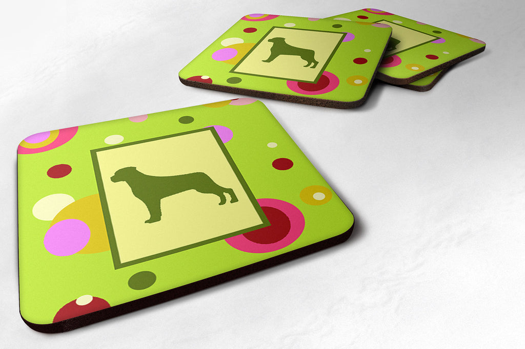 Rottweiler Foam Coasters Set of 4 Cup Coasters for Indoor Outdoor, Tabletop Protection, Anti Slip, Mouse pad Material