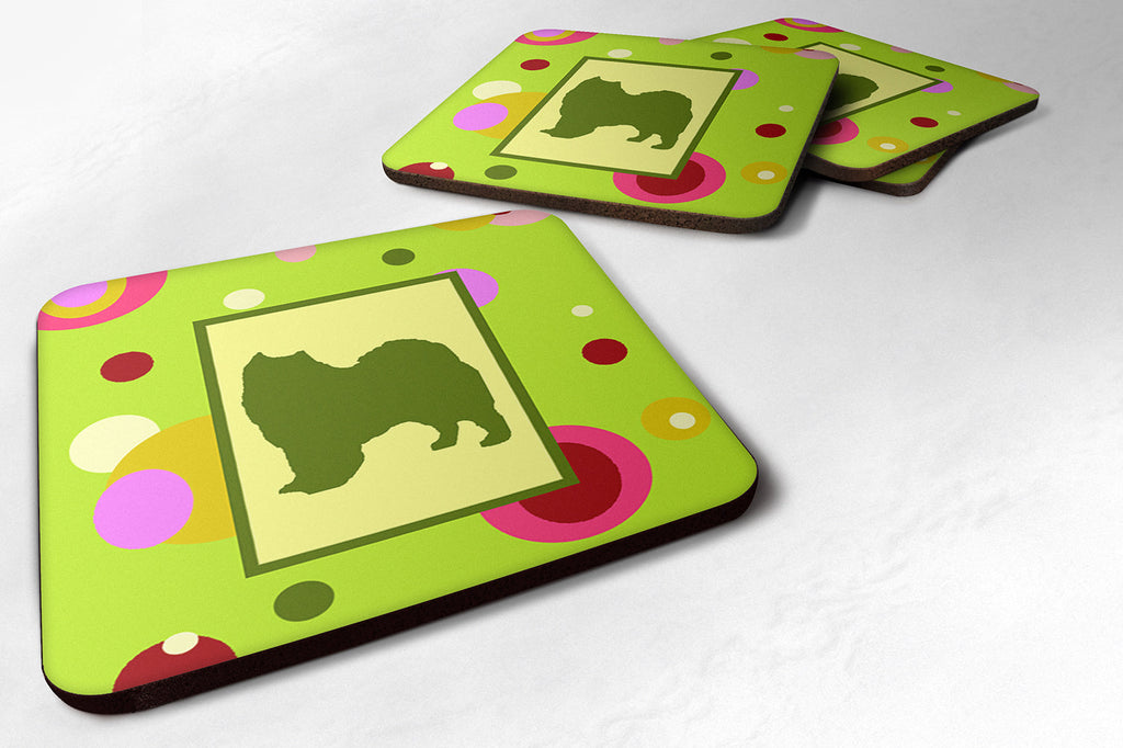 Samoyed Foam Coasters Set of 4 Cup Coasters for Indoor Outdoor, Tabletop Protection, Anti Slip, Mouse pad Material