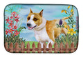 American Staffordshire Spring Dish Drying Mat Absorbent Dish Drying Mat Pad for Kitchen Counter Dish Drainer Mat for Countertop, 14 x 21", Multicolor