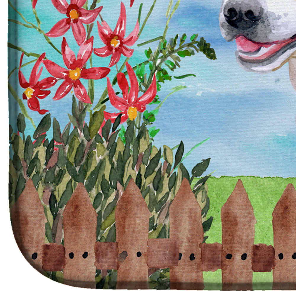 American Staffordshire Spring Dish Drying Mat Absorbent Dish Drying Mat Pad for Kitchen Counter Dish Drainer Mat for Countertop, 14 x 21", Multicolor
