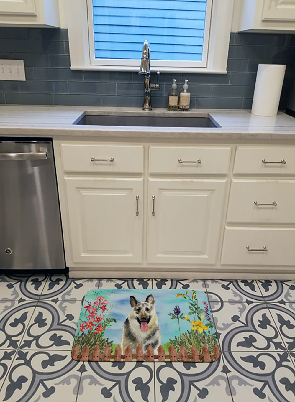 East-European Shepherd Spring Memory Foam Kitchen Mat Machine Washable Anti-Fatigue Cushion Comfort Bath or Kitchen Rug