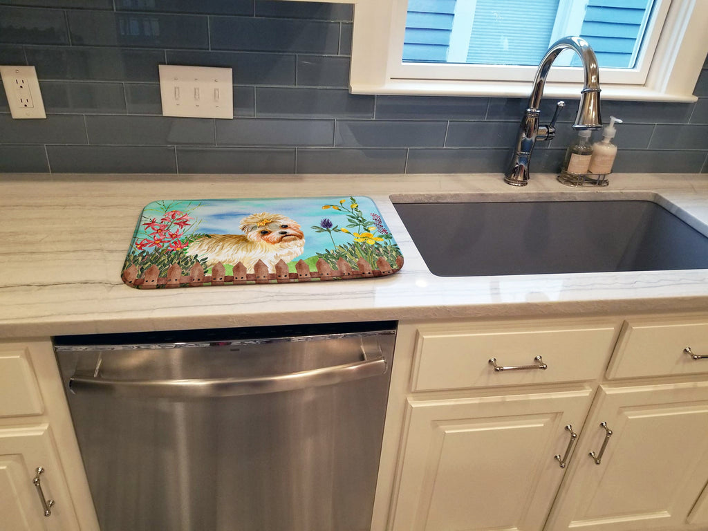 Morkie Spring Dish Drying Mat Absorbent Dish Drying Mat Pad for Kitchen Counter Dish Drainer Mat for Countertop, 14 x 21", Multicolor