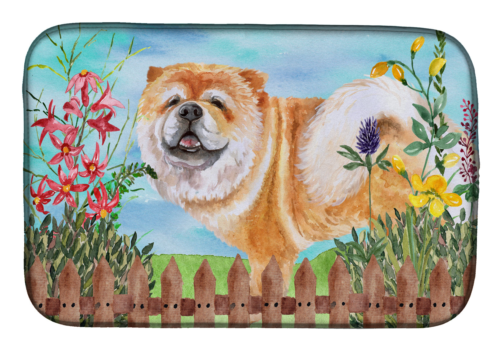 Cane Corso Spring Dish Drying Mat Absorbent Dish Drying Mat Pad for Kitchen Counter Dish Drainer Mat for Countertop, 14 x 21", Multicolor