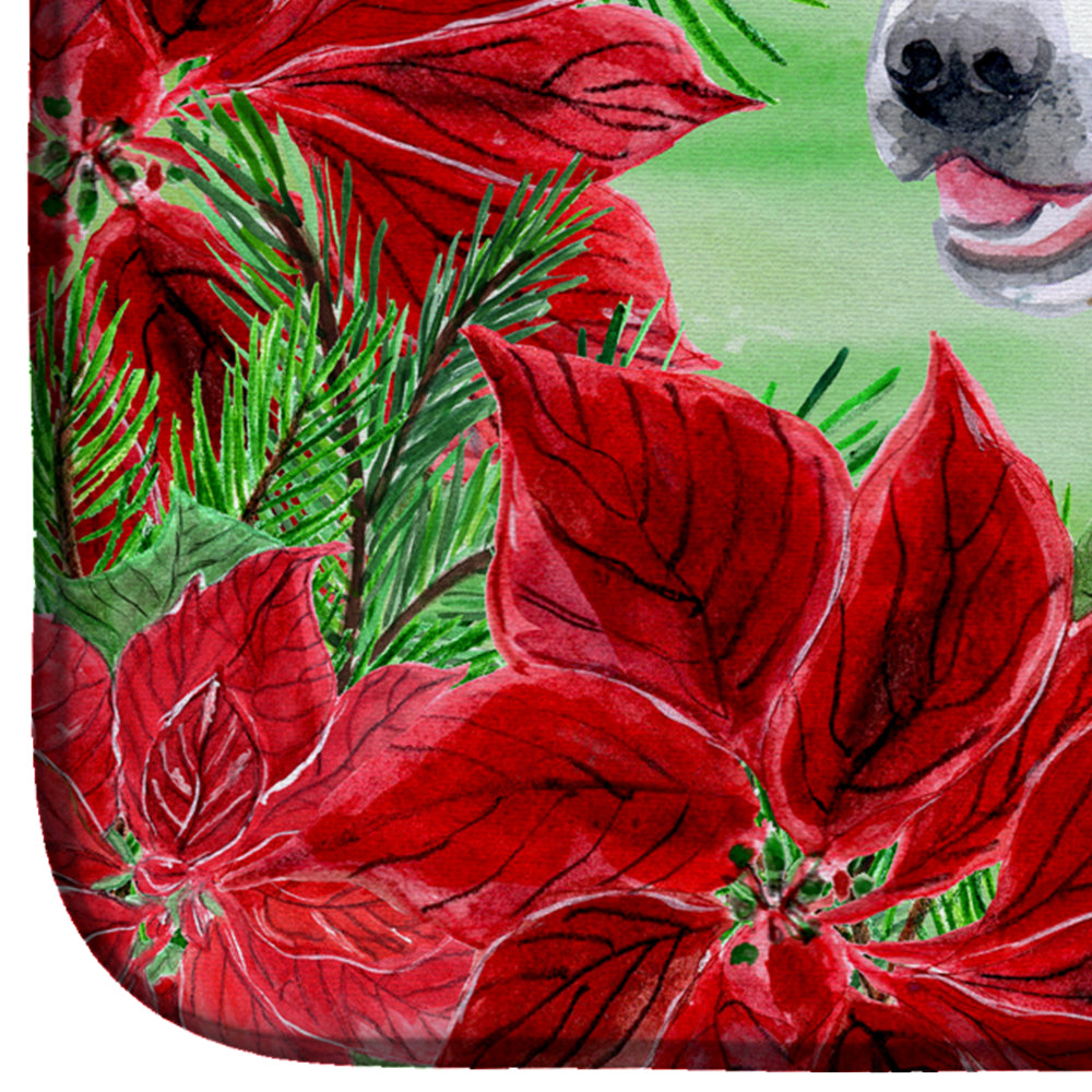 American Staffordshire Poinsettas Dish Drying Mat Absorbent Dish Drying Mat Pad for Kitchen Counter Dish Drainer Mat for Countertop, 14 x 21", Multicolor