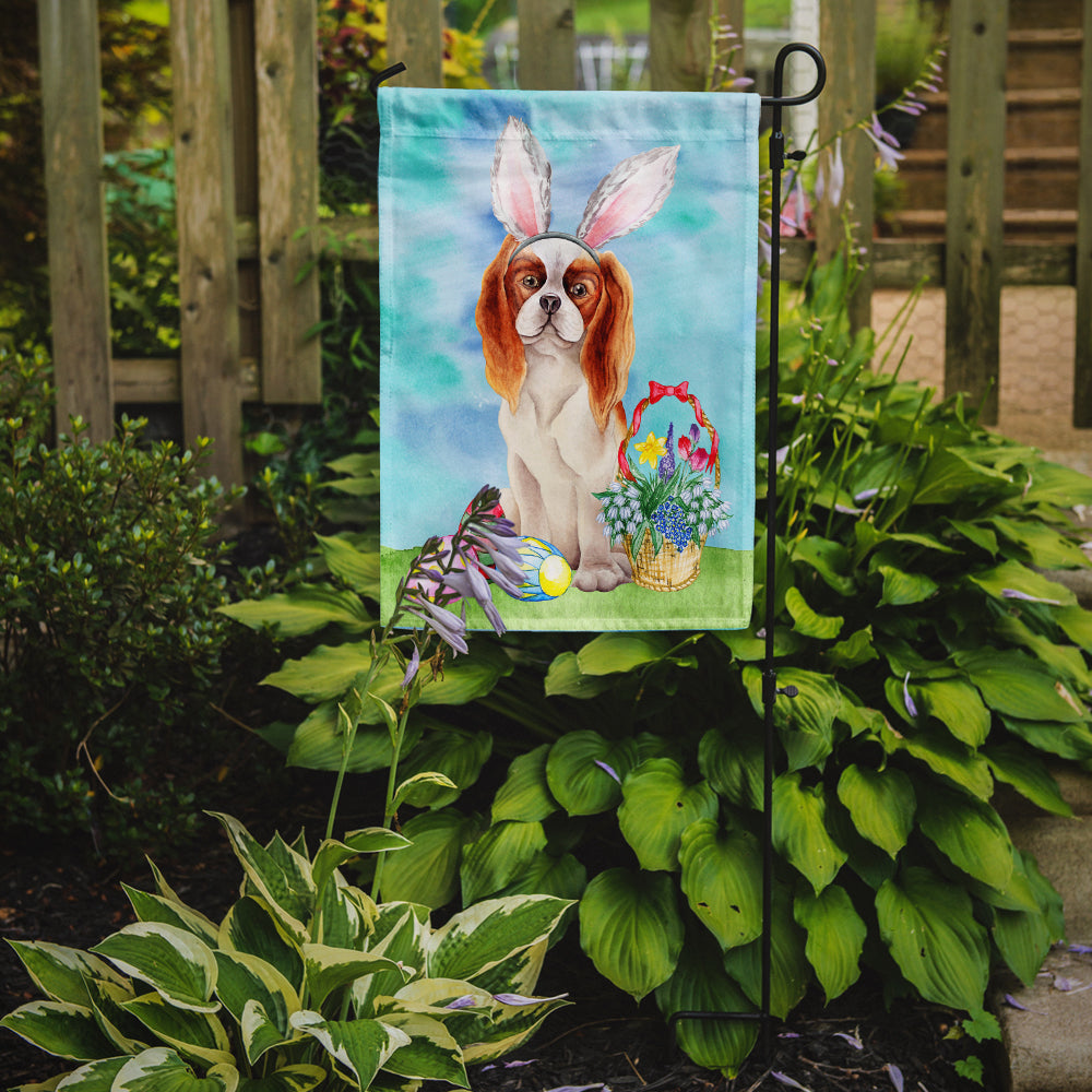Cavalier Spaniel Easter Bunny Garden Flag Mailbox Decorative Yard Banner Outside Patio Artwork for Flower Beds, Garden Size, Multicolor