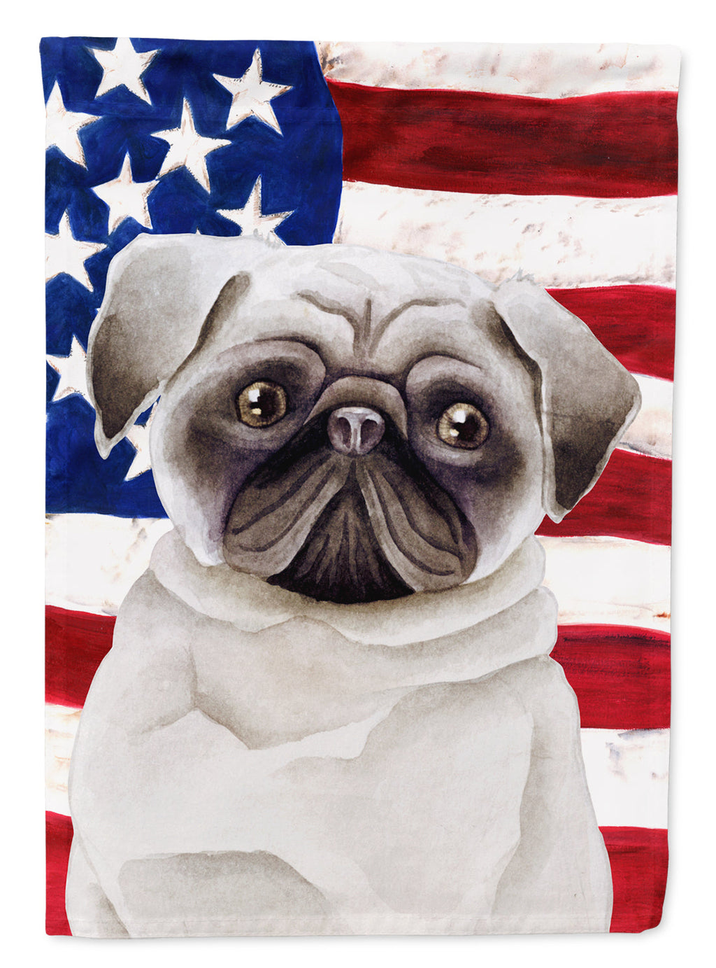 Pug Patriotic Garden Flag Mailbox Decorative Yard Banner Outside Patio Artwork for Flower Beds, Garden Size, Multicolor