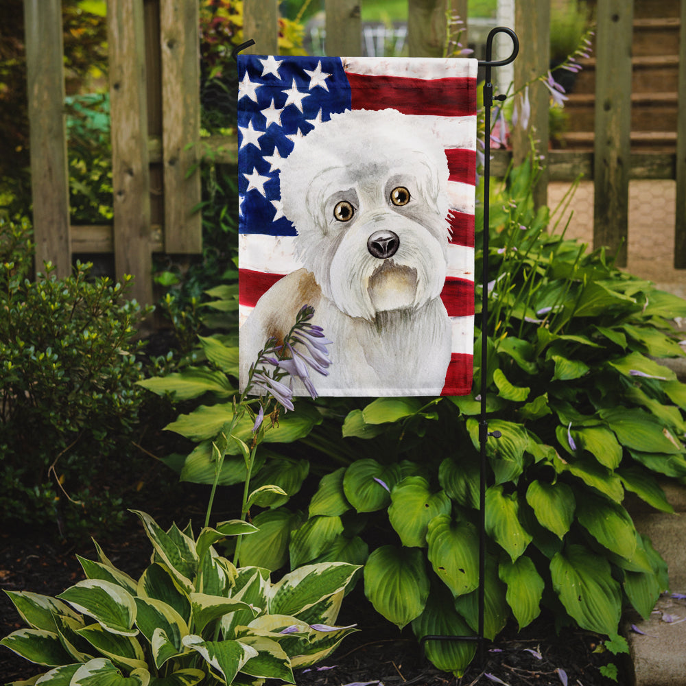 Dandie Dinmont Patriotic Garden Flag Mailbox Decorative Yard Banner Outside Patio Artwork for Flower Beds, Garden Size, Multicolor