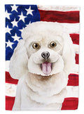 Bichon Frise Patriotic Garden Flag Mailbox Decorative Yard Banner Outside Patio Artwork for Flower Beds, Garden Size, Multicolor