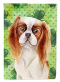 Cavalier Spaniel Shamrocks Garden Flag Mailbox Decorative Yard Banner Outside Patio Artwork for Flower Beds, Garden Size, Multicolor