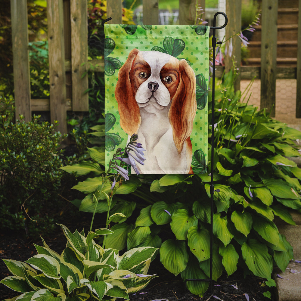 Cavalier Spaniel Shamrocks Garden Flag Mailbox Decorative Yard Banner Outside Patio Artwork for Flower Beds, Garden Size, Multicolor